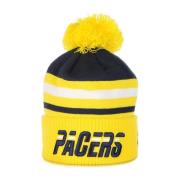 New Era Indiana Pacers Pom Pom Beanie Hat Yellow, Herr