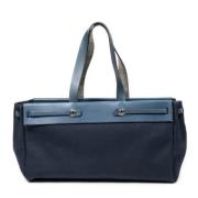 Hermès Vintage Pre-owned Canvas axelremsvskor Blue, Dam