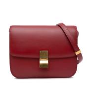 Celine Vintage Pre-owned Laeder crossbodyvskor Red, Dam