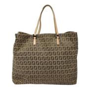 Fendi Vintage Pre-owned Canvas fendi-vskor Beige, Dam