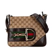 Gucci Vintage Pre-owned Canvas gucci-vskor Beige, Dam