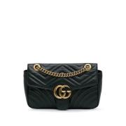 Gucci Vintage Pre-owned Laeder crossbodyvskor Black, Dam