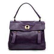 Yves Saint Laurent Vintage Pre-owned Laeder axelremsvskor Purple, Dam