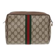 Gucci Vintage Pre-owned Laeder kuvertvskor Beige, Dam