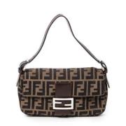 Fendi Vintage Pre-owned Canvas axelremsvskor Brown, Dam