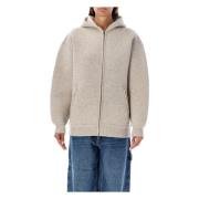 Isabel Marant Ljusgrå Lenny Hooded Jacket ytterkläder Gray, Dam