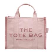 Marc Jacobs Rosa Jacquard Handväska med Dragkedja Pink, Dam