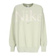 Nike Oversized Crewneck Sweatshirt med Logo Green, Dam