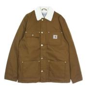 Carhartt Wip Brun arbetsjacka med Sherpa-krage Brown, Herr