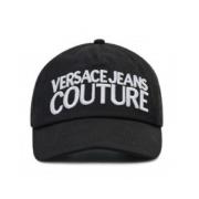 Versace Jeans Couture Svart Broderad Logotyp Keps Black, Unisex