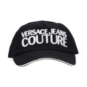 Versace Jeans Couture Broderad Baseballkeps Svart Vit Black, Unisex