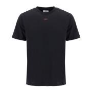 Off White Bomull crew neck t-shirt med logotyp Black, Herr