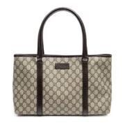 Gucci Vintage Pre-owned Belagd canvas totevskor Beige, Dam