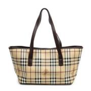 Burberry Vintage Pre-owned Belagd canvas totevskor Beige, Dam