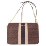 Michael Kors Pre-owned Pre-owned Canvas crossbodyvskor Brown, Dam