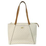 Michael Kors Pre-owned Pre-owned Canvas axelremsvskor Beige, Dam