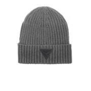 Guess Patch Logo Beanie - Ullblandning Gray, Herr