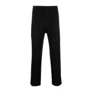 Issey Miyake Leather Trousers Black, Herr