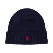 Polo Ralph Lauren Broderad Logo Beanie Mössor Blue, Herr