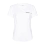 Brunello Cucinelli Bomull T-shirts och Polos med Monili Kedja White, D...