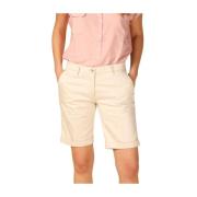 Mason's Stretch Satin Chino Bermuda Shorts Beige, Dam