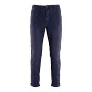 BomBoogie Randig Gabardine Chino Byxor Blue, Herr