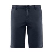 BomBoogie Stretch Bomull Gabardine Slim Fit Chino Bermuda Shorts Blue,...