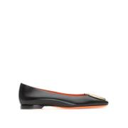 Santoni Elegant Ballet Flats Black, Dam