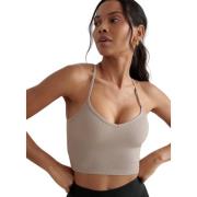 Aim'n Räfflad Performance Bralette för träning Beige, Dam