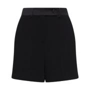 Marella Svarta Crêpe Shorts Black, Dam