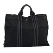 Hermès Vintage Pre-owned Canvas handvskor Black, Dam