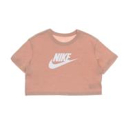 Nike Iconic Crop Tee Pink, Dam