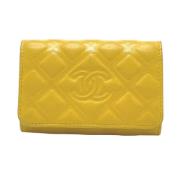 Chanel Vintage Pre-owned Laeder nyckelhllare Yellow, Dam