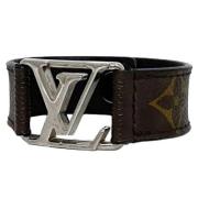 Louis Vuitton Vintage Pre-owned Laeder armband Black, Dam