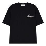 Laneus Boxy Jersey T-Shirt Black, Dam