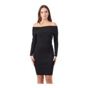 Guess Svart Off-Shoulder Bodycon Miniklänning Black, Dam