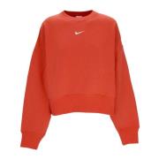 Nike Cropped Crewneck Sweatshirt Phoenix Fleece Orange, Dam