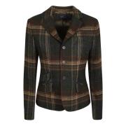 Polo Ralph Lauren Plaid Multi Ethn Blazer Multicolor, Dam