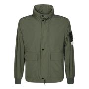 Stone Island Justerbar Micro Twill Huva Green, Herr