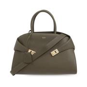 Salvatore Ferragamo Axelväska Hug Medium Green, Dam