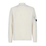 C.p. Company Stickad turtlenecktröja med dubbel mönster White, Herr