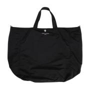 Comme des Garçons Svart Bomull Nylon Toteväska Black, Herr