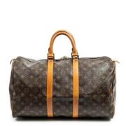 Louis Vuitton Vintage Pre-owned Belagd canvas handvskor Brown, Dam