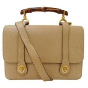 Gucci Vintage Pre-owned Laeder gucci-vskor Beige, Dam