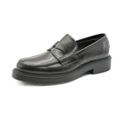 Fabi Bruna Läderloafers för Män Black, Herr