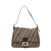 Fendi Vintage Pre-owned Canvas axelremsvskor Brown, Dam