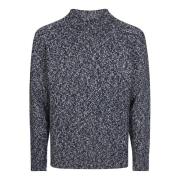 Drumohr Stilren Crew Neck Sweater Blue, Herr