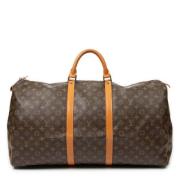 Louis Vuitton Vintage Pre-owned Belagd canvas handvskor Brown, Dam