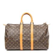 Louis Vuitton Vintage Pre-owned Belagd canvas handvskor Brown, Dam