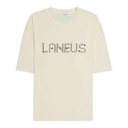 Laneus Mjölk t-shirt med personlig text Beige, Dam